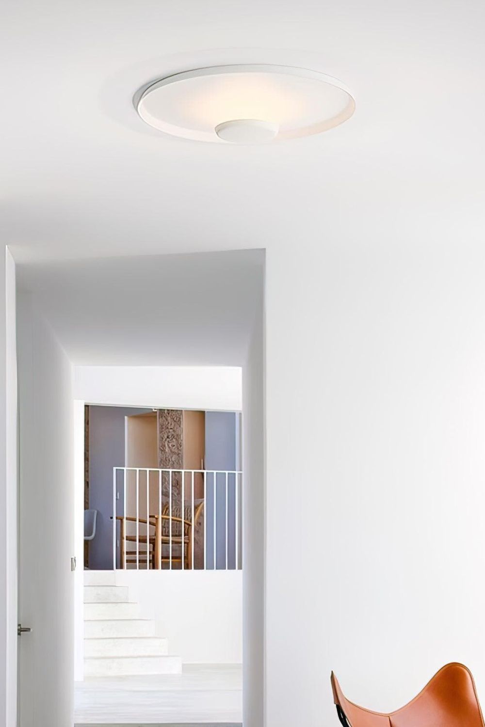 Minimalist Halo Ceiling Light with Indirect LED Glow