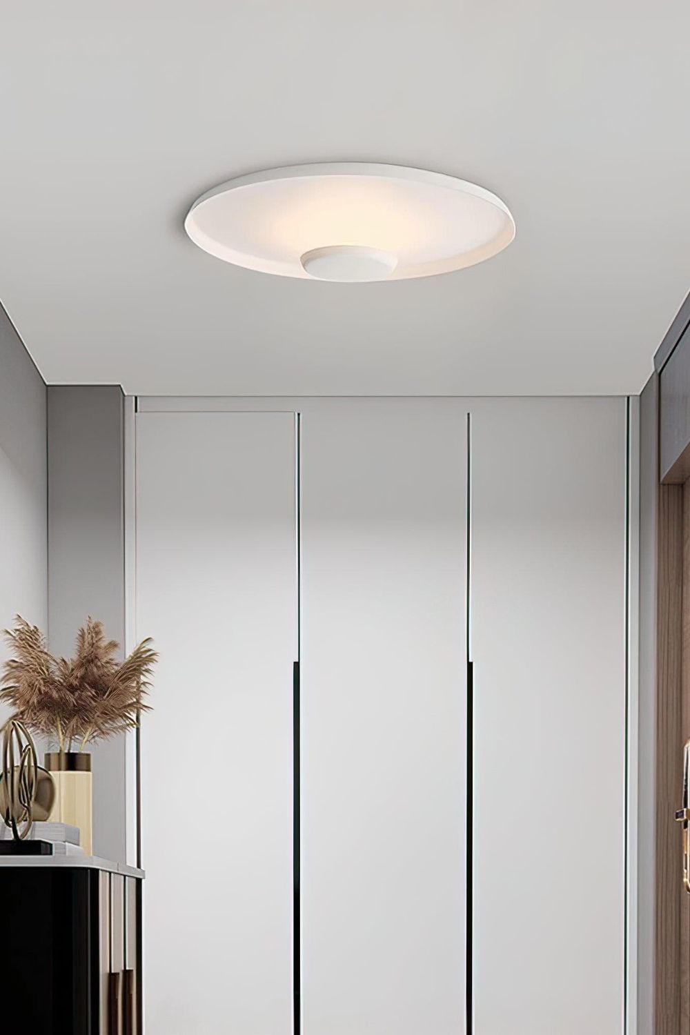 Minimalist Halo Ceiling Light with Indirect LED Glow