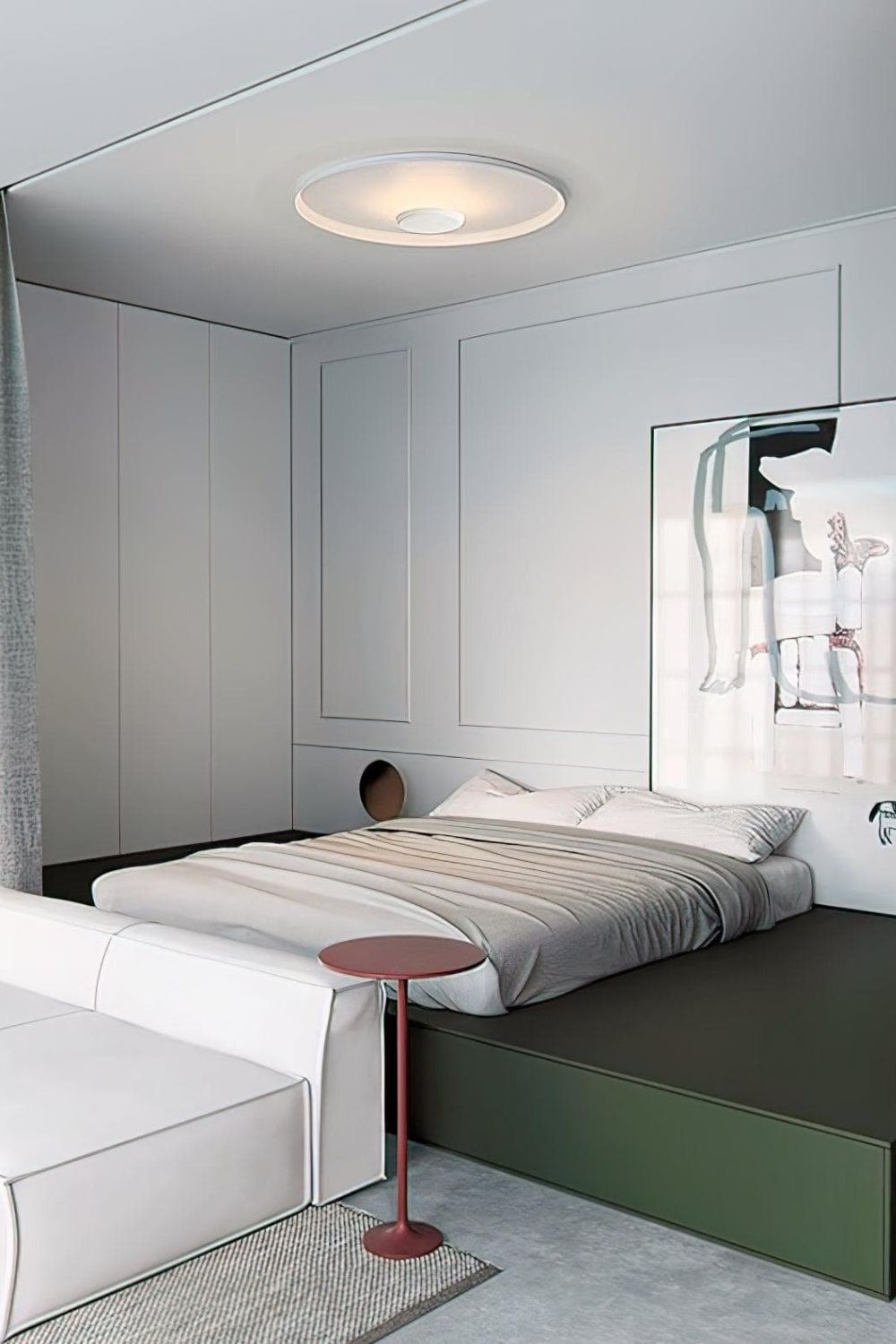 Minimalist Halo Ceiling Light with Indirect LED Glow
