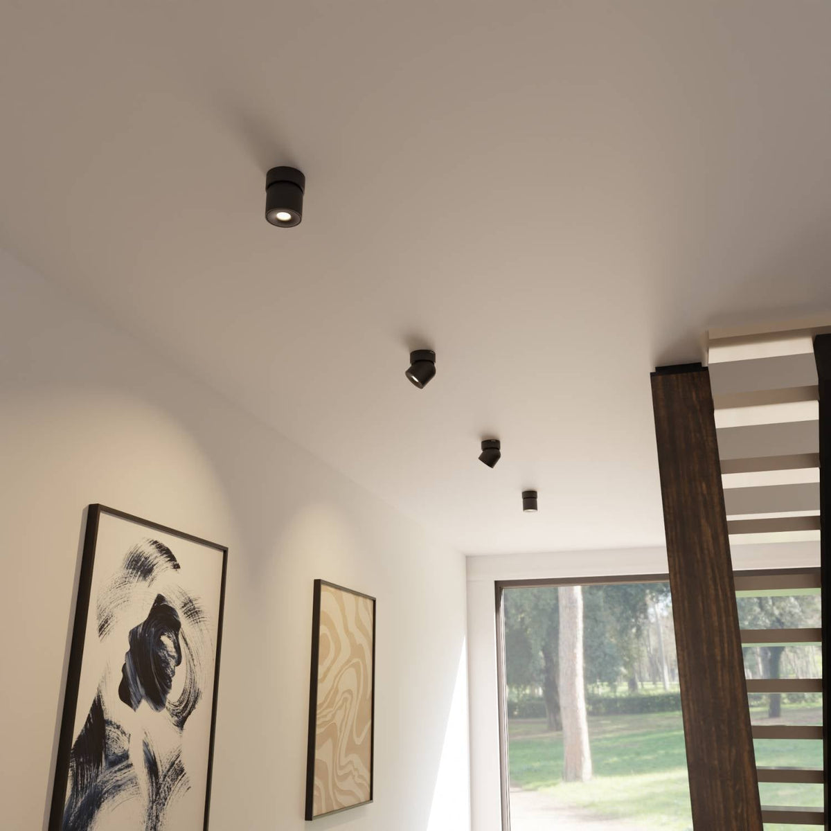 Minimalist Rotating Head Ceiling Light, 2700K, CRI 90+