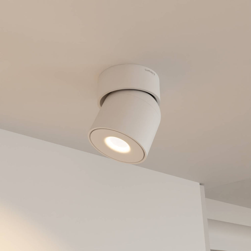 Minimalist Rotating Head Ceiling Light, 2700K, CRI 90+