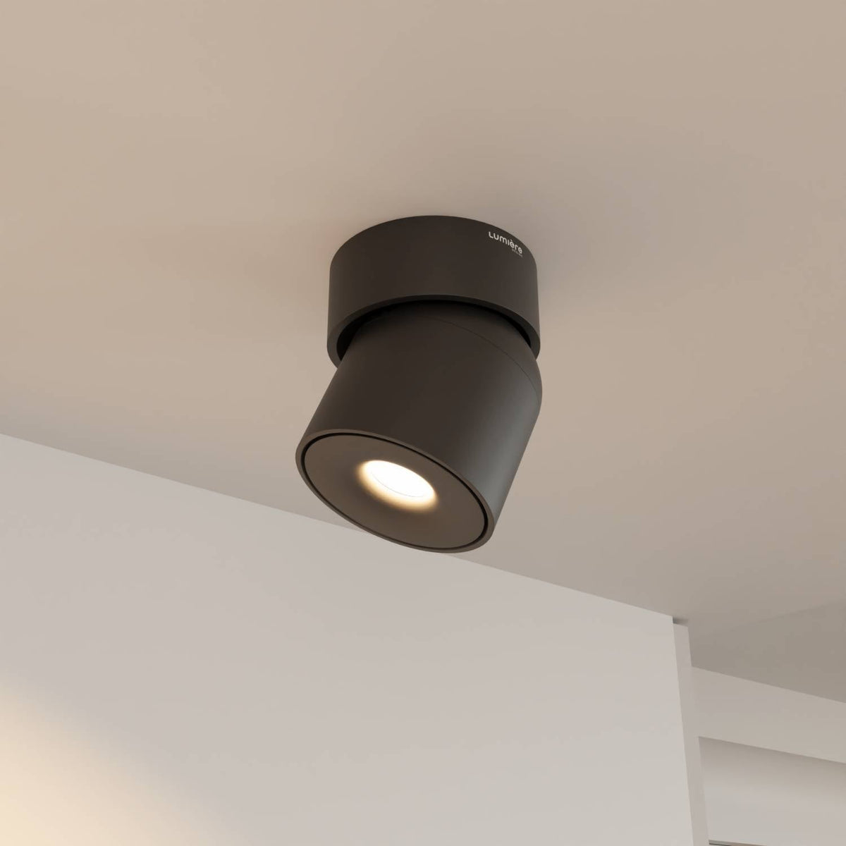 Minimalist Rotating Head Ceiling Light, 2700K, CRI 90+