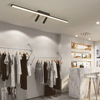 Linear LED Ceiling Light with Two Adjustable Spotlights