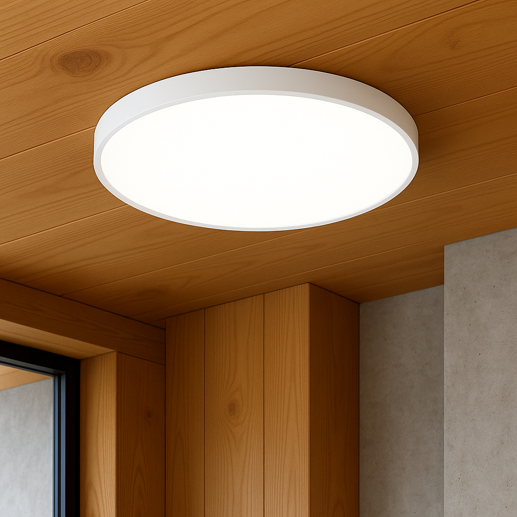 Slim Round LED Ceiling Light, 24W, Colour Selectable