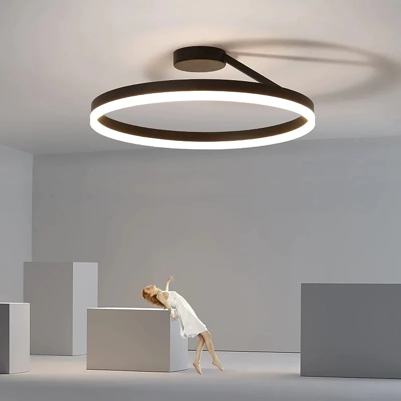 Minimalist Ring Ceiling Light with 3-Colour LED, 50 cm