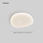 Pebble-Shaped Ceiling Light with Organic Diffuser, Integrated LED