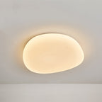 Pebble-Shaped Ceiling Light with Organic Diffuser, Integrated LED