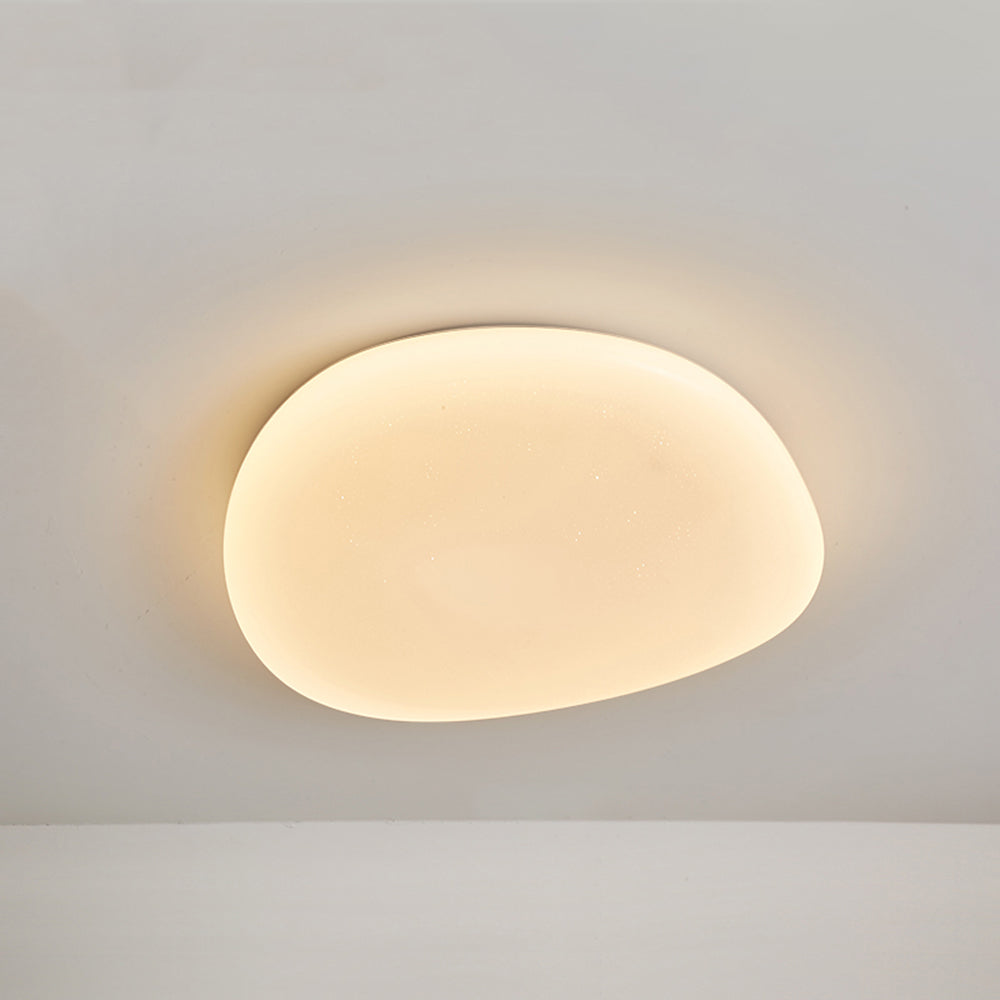 Pebble-Shaped Ceiling Light with Organic Diffuser, Integrated LED