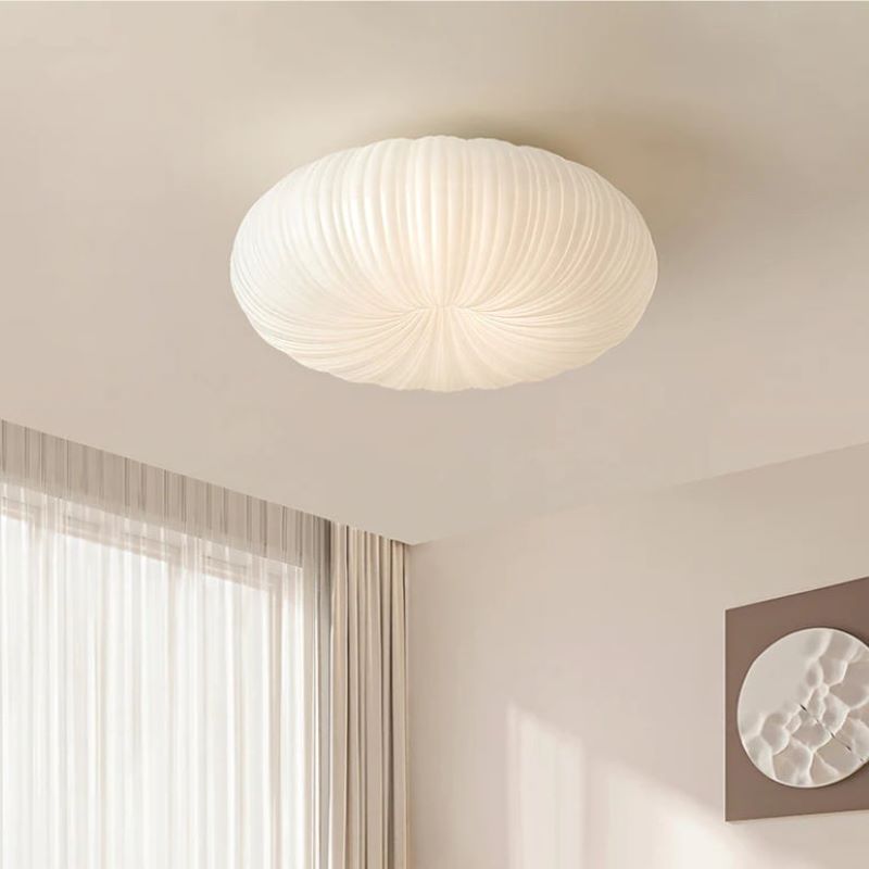 Minimalist Pleated Acrylic Dome Ceiling Light, 4 Sizes
