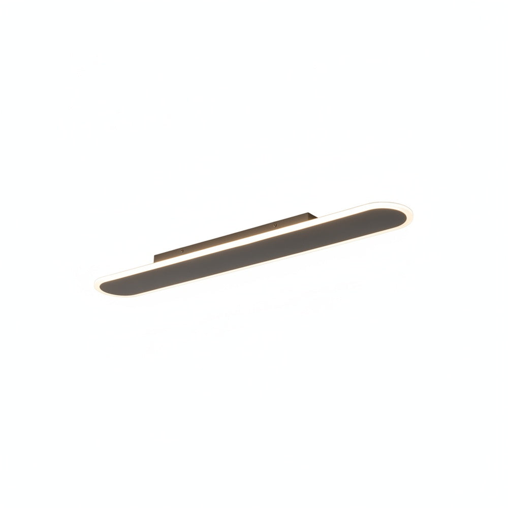 Minimalist Linear Oval LED Ceiling Light, Dimmable 1500lm