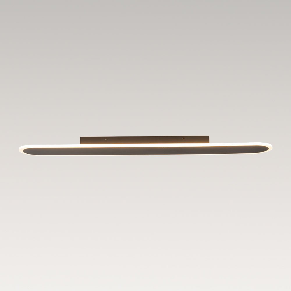 Minimalist Linear Oval LED Ceiling Light, Dimmable 1500lm