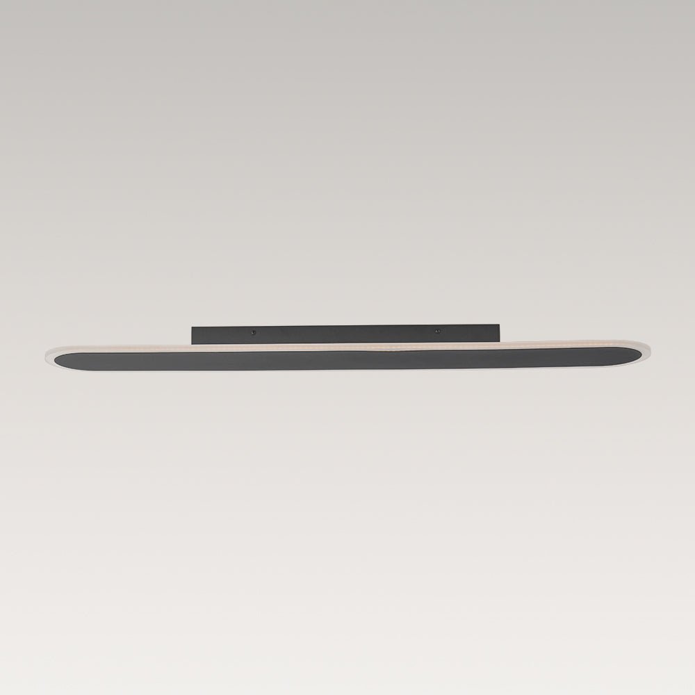 Minimalist Linear Oval LED Ceiling Light, Dimmable 1500lm