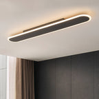 Minimalist Linear Oval LED Ceiling Light, Dimmable 1500lm