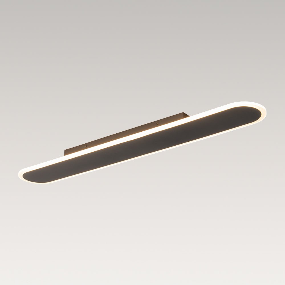 Minimalist Linear Oval LED Ceiling Light, Dimmable 1500lm