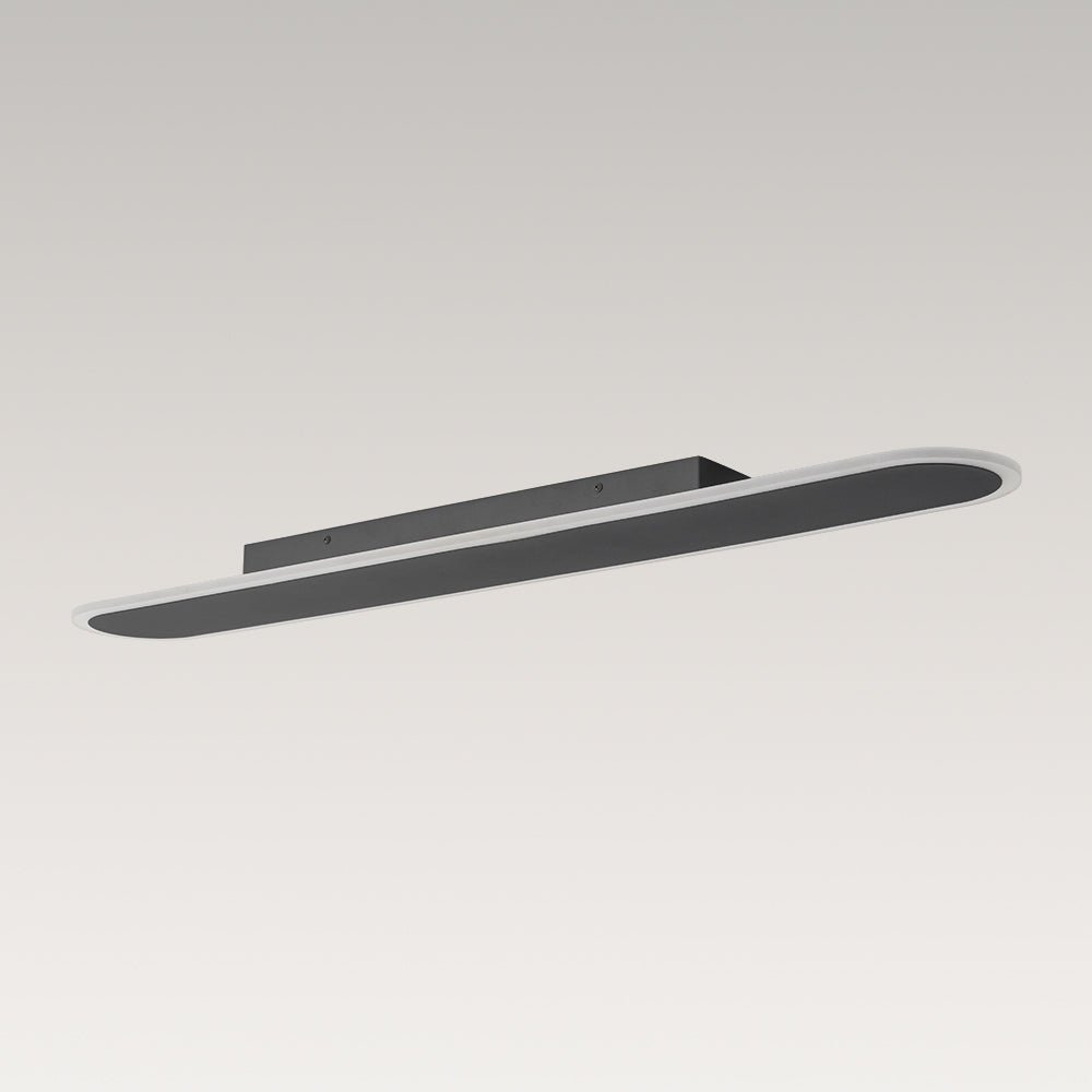 Minimalist Linear Oval LED Ceiling Light, Dimmable 1500lm
