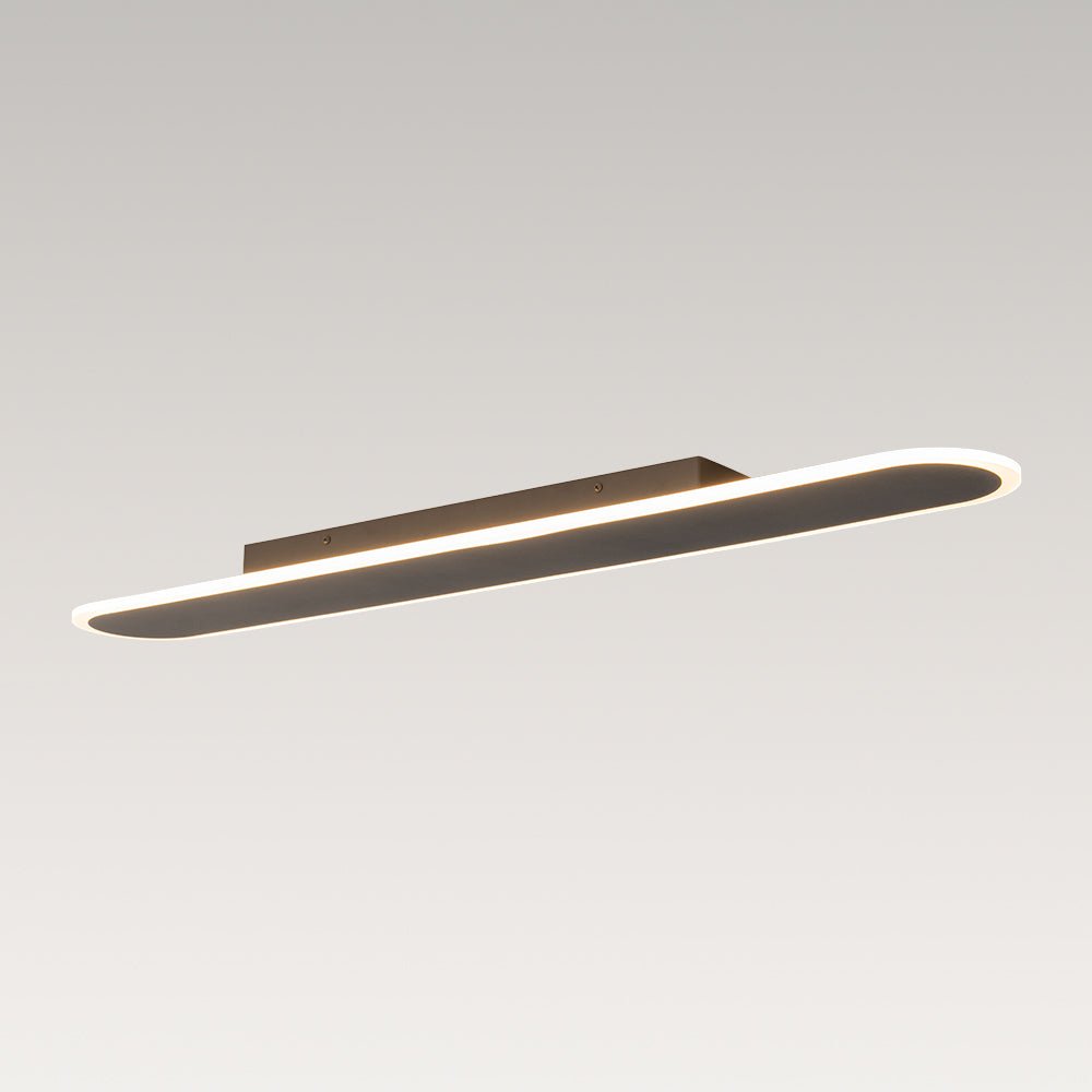 Minimalist Linear Oval LED Ceiling Light, Dimmable 1500lm
