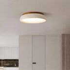 Travertine Ceiling Light with Wood Mount, IP44
