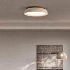 Travertine Ceiling Light with Wood Mount, IP44