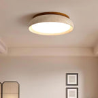 Travertine Ceiling Light with Wood Mount, IP44