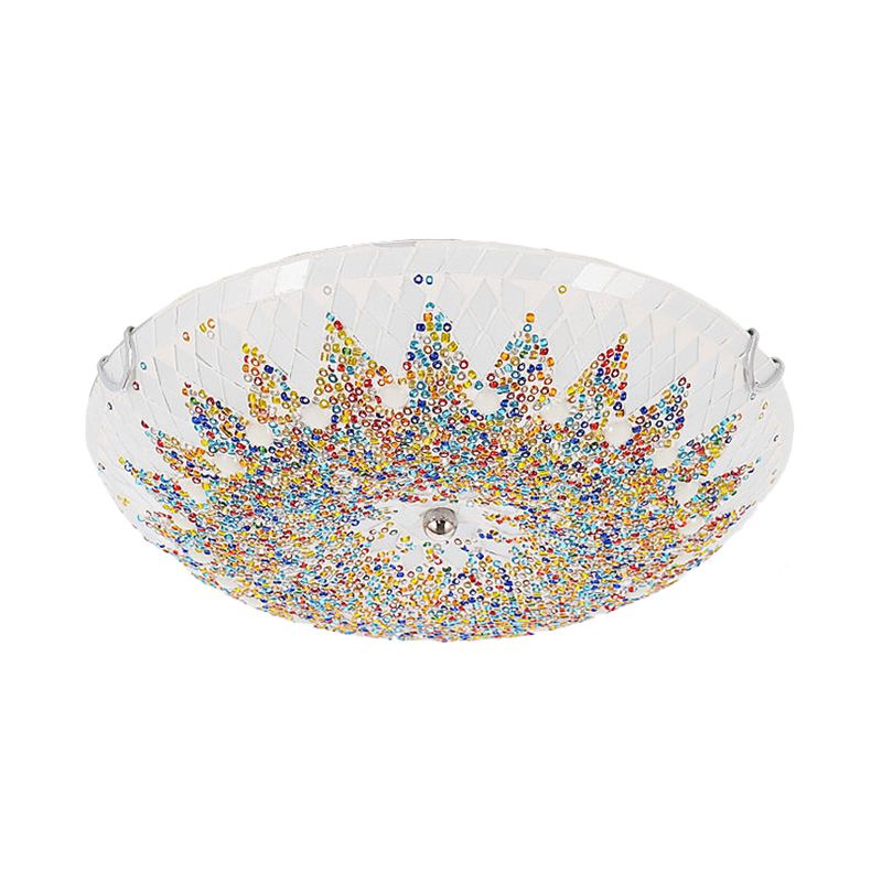 Bohemian Mosaic Glass Ceiling Light, 3 Colour Modes