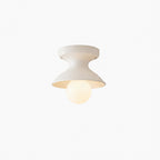 Retro Ceramic Hourglass Flush Ceiling Light, 6 Colours