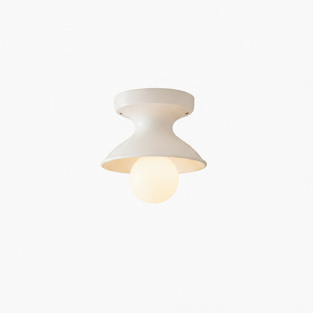 Retro Ceramic Hourglass Flush Ceiling Light, 6 Colours