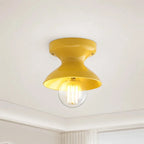 Retro Ceramic Hourglass Flush Ceiling Light, 6 Colours
