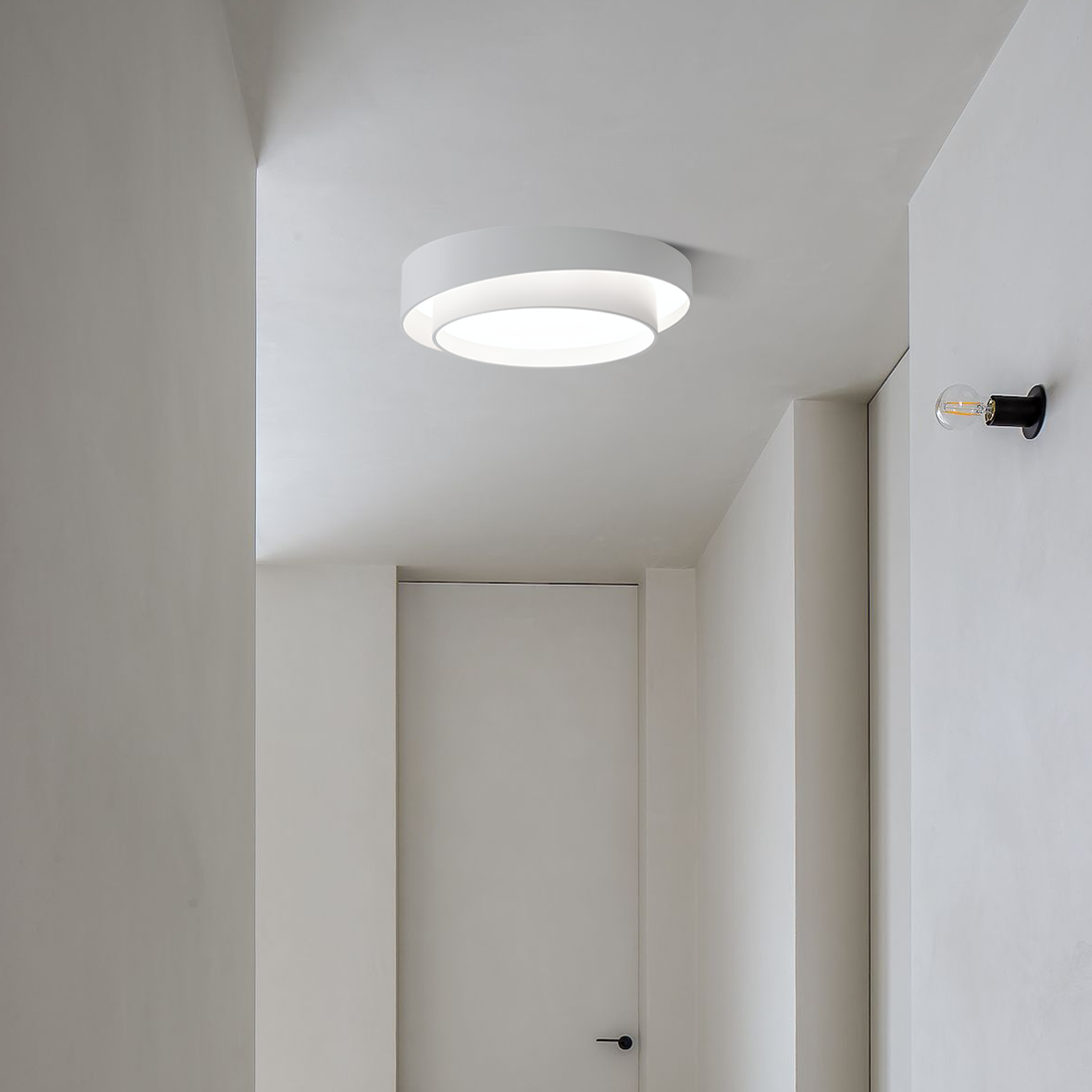 Modern Double-Ring LED Ceiling Light with 3 Colour Settings