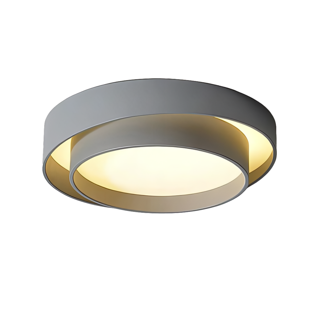 Modern Double-Ring LED Ceiling Light with 3 Colour Settings