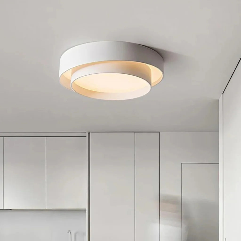Modern Double-Ring LED Ceiling Light with 3 Colour Settings