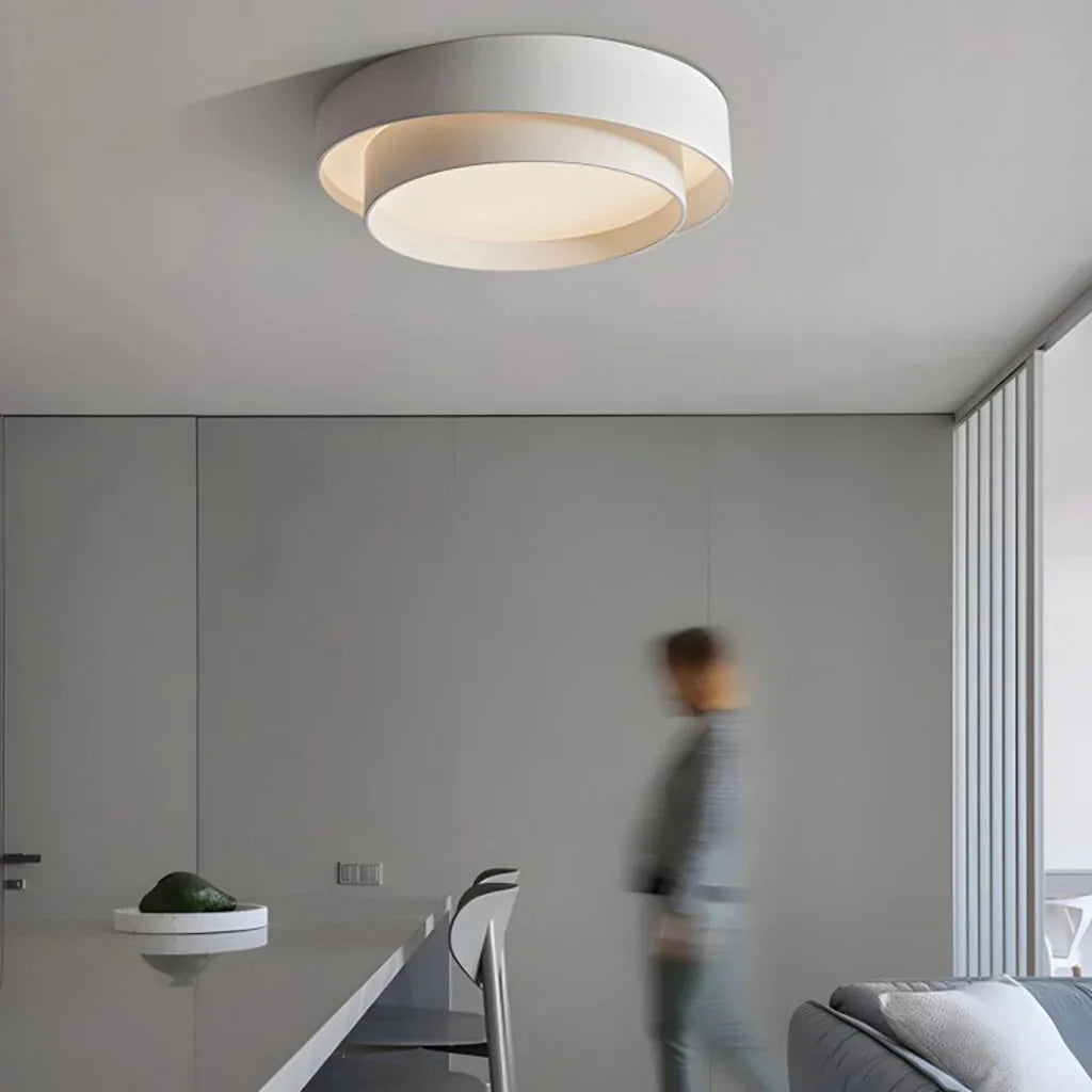 Modern Double-Ring LED Ceiling Light with 3 Colour Settings