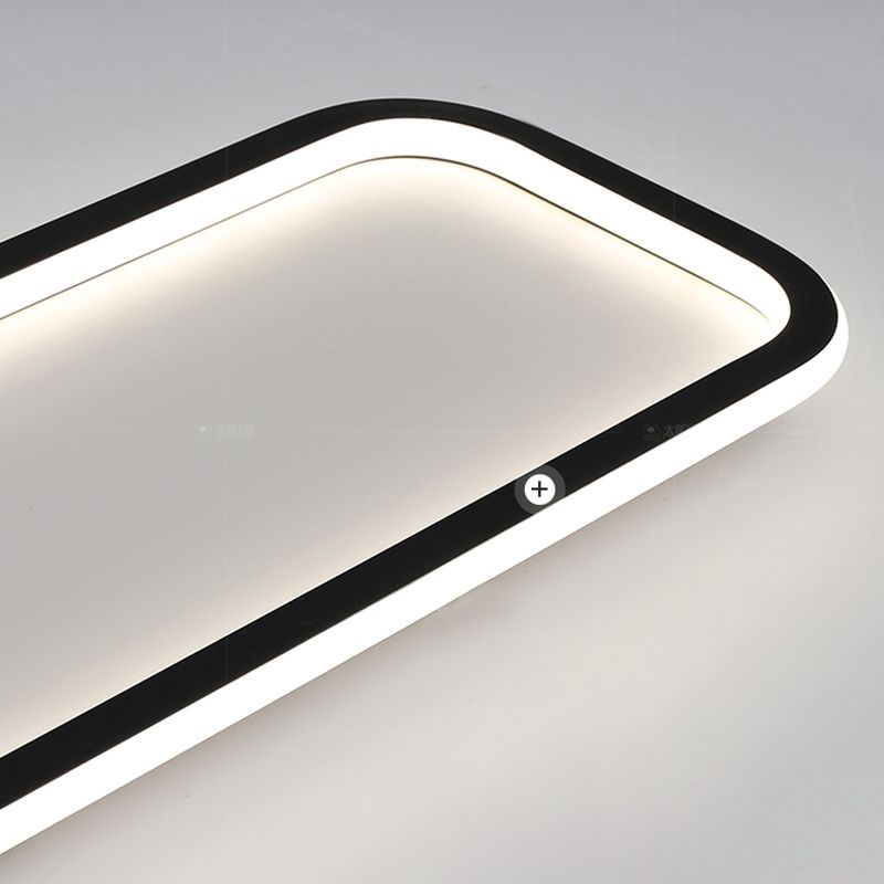 Minimalist Rectangular LED Flush Ceiling Light, 40 or 61 cm