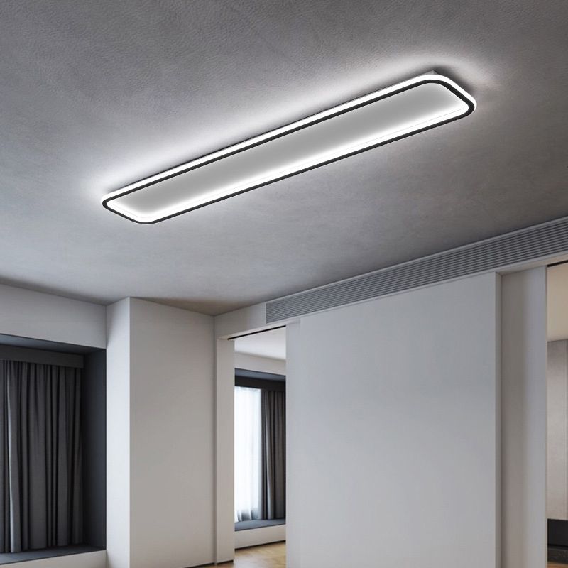 Minimalist Rectangular LED Flush Ceiling Light, 40 or 61 cm