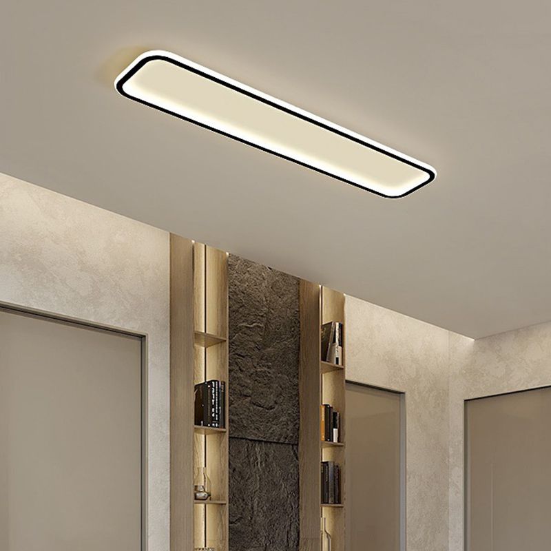 Minimalist Rectangular LED Flush Ceiling Light, 40 or 61 cm