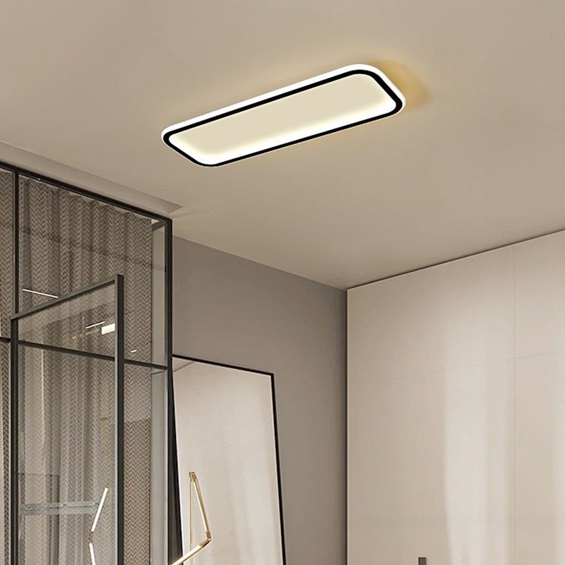 Minimalist Rectangular LED Flush Ceiling Light, 40 or 61 cm