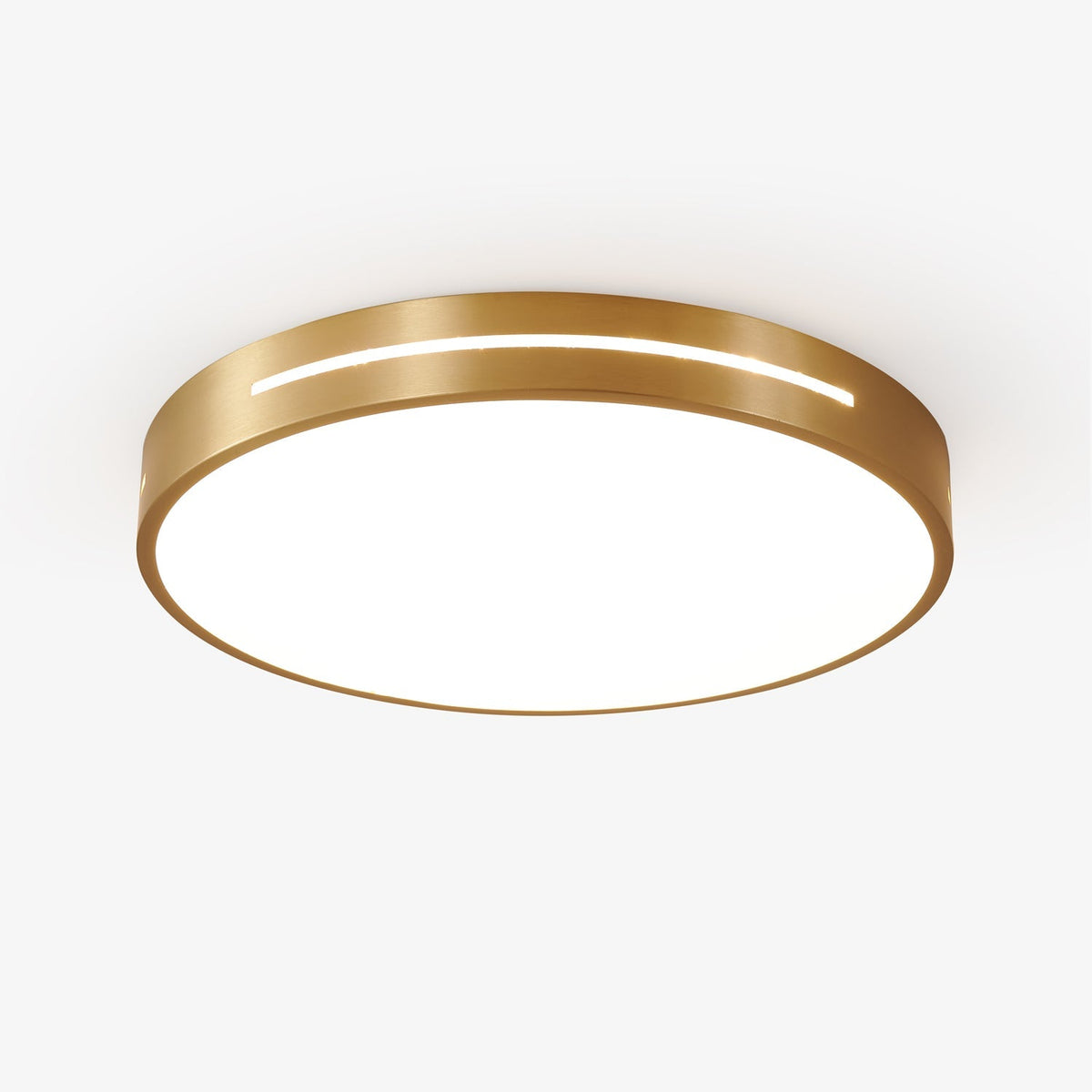 Minimalist Brass LED Ceiling Light, Round or Square