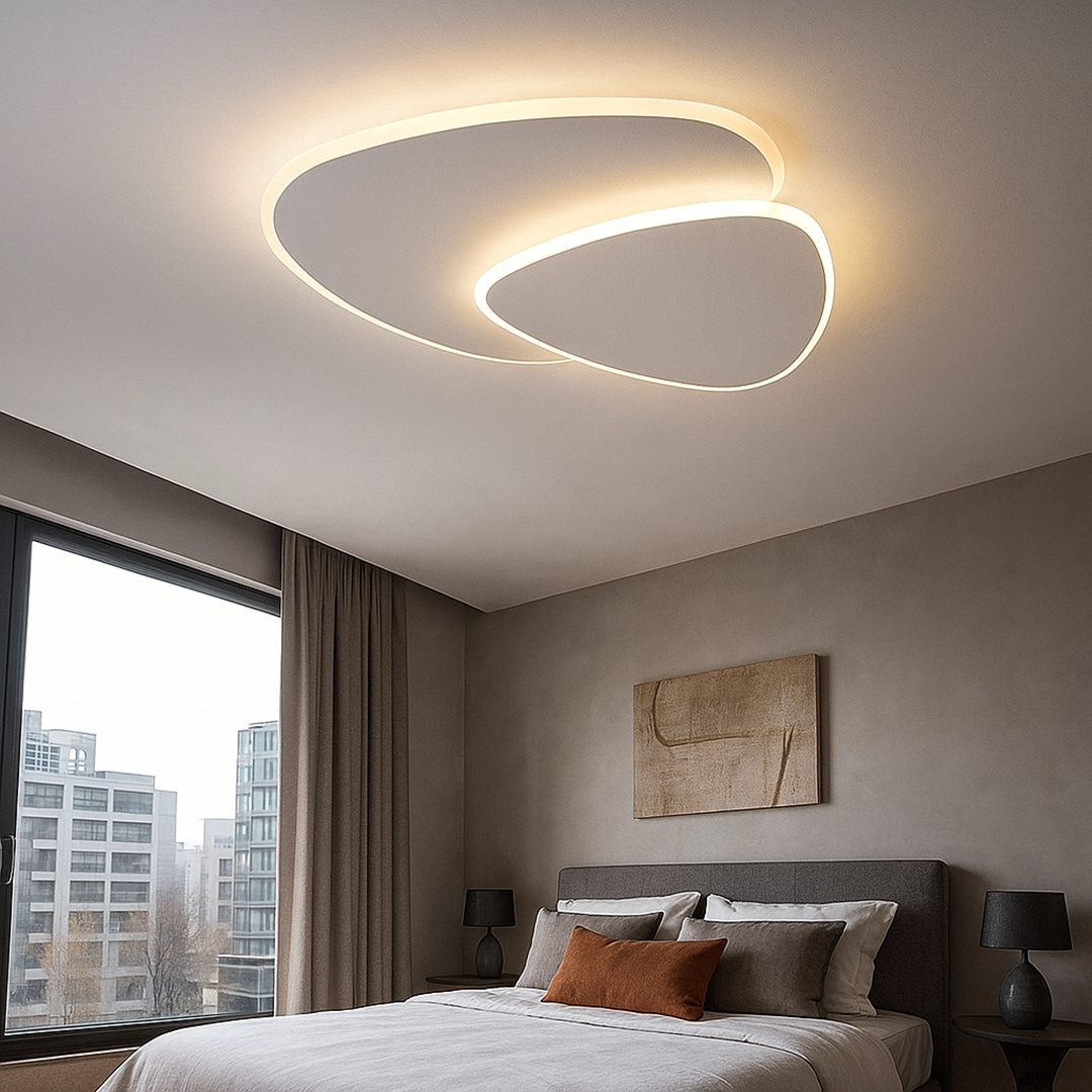 Asymmetric LED Ceiling Light, Dimmable Eclipse Design