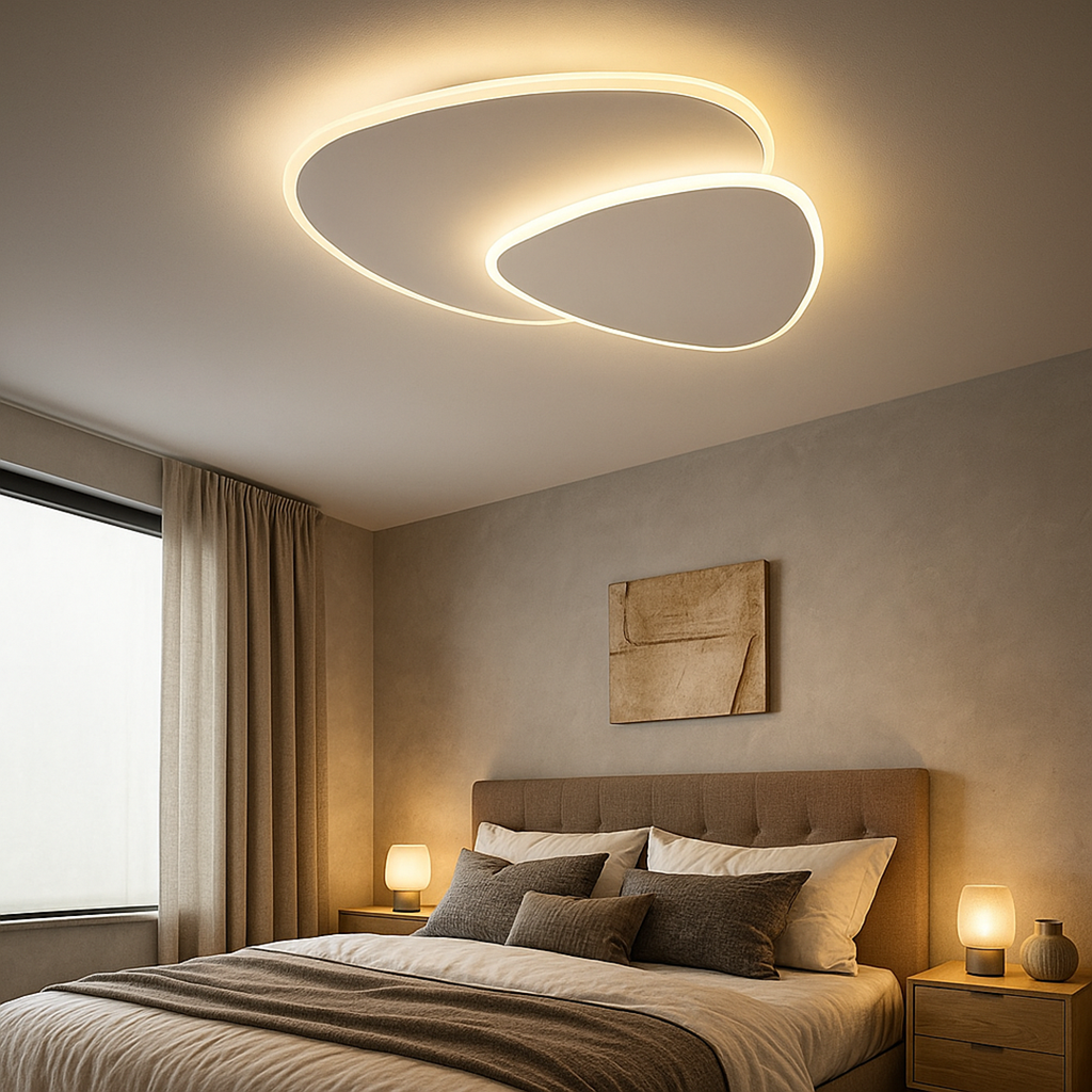 Asymmetric LED Ceiling Light, Dimmable Eclipse Design