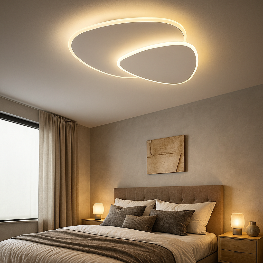 Asymmetric LED Ceiling Light, Dimmable Eclipse Design