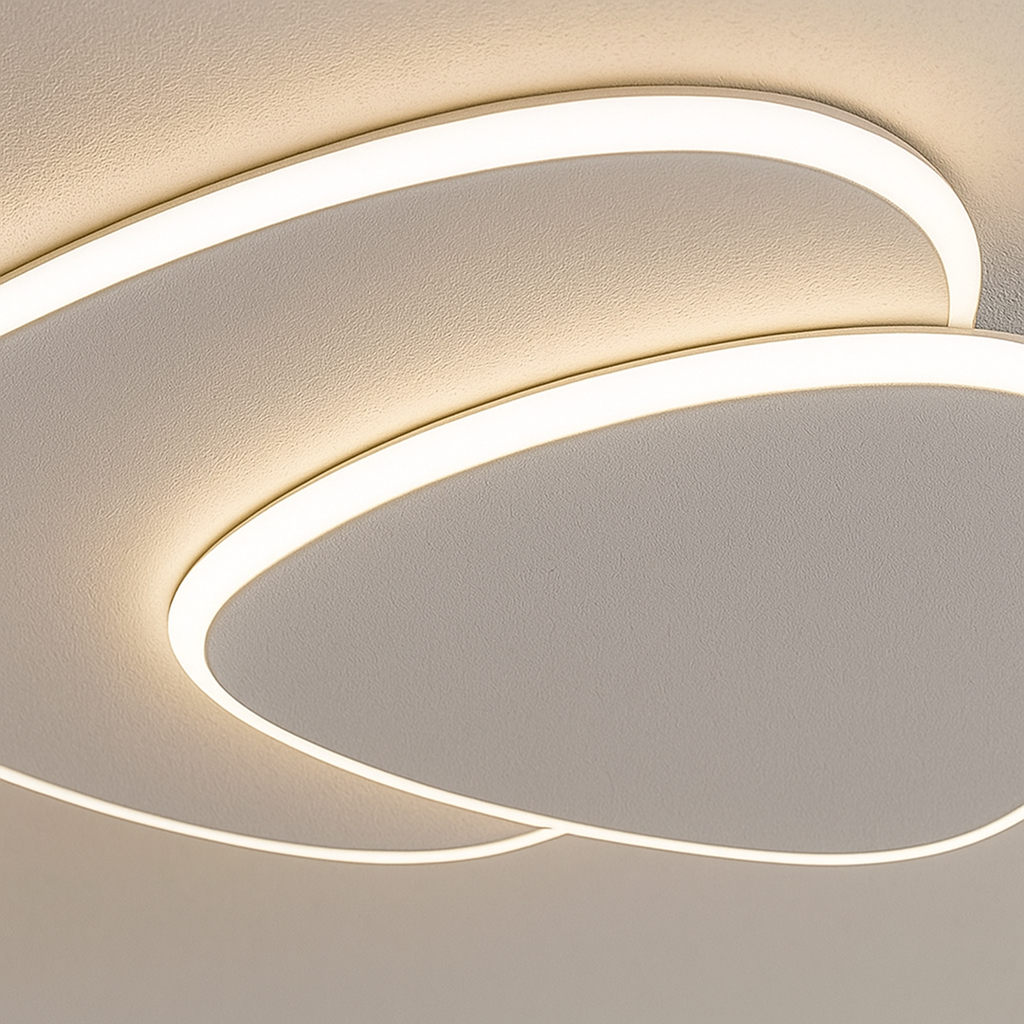 Asymmetric LED Ceiling Light, Dimmable Eclipse Design