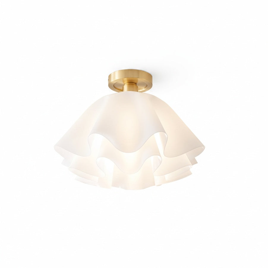 Wavy Flower Acrylic Flush Ceiling Light, 30 or 40 cm