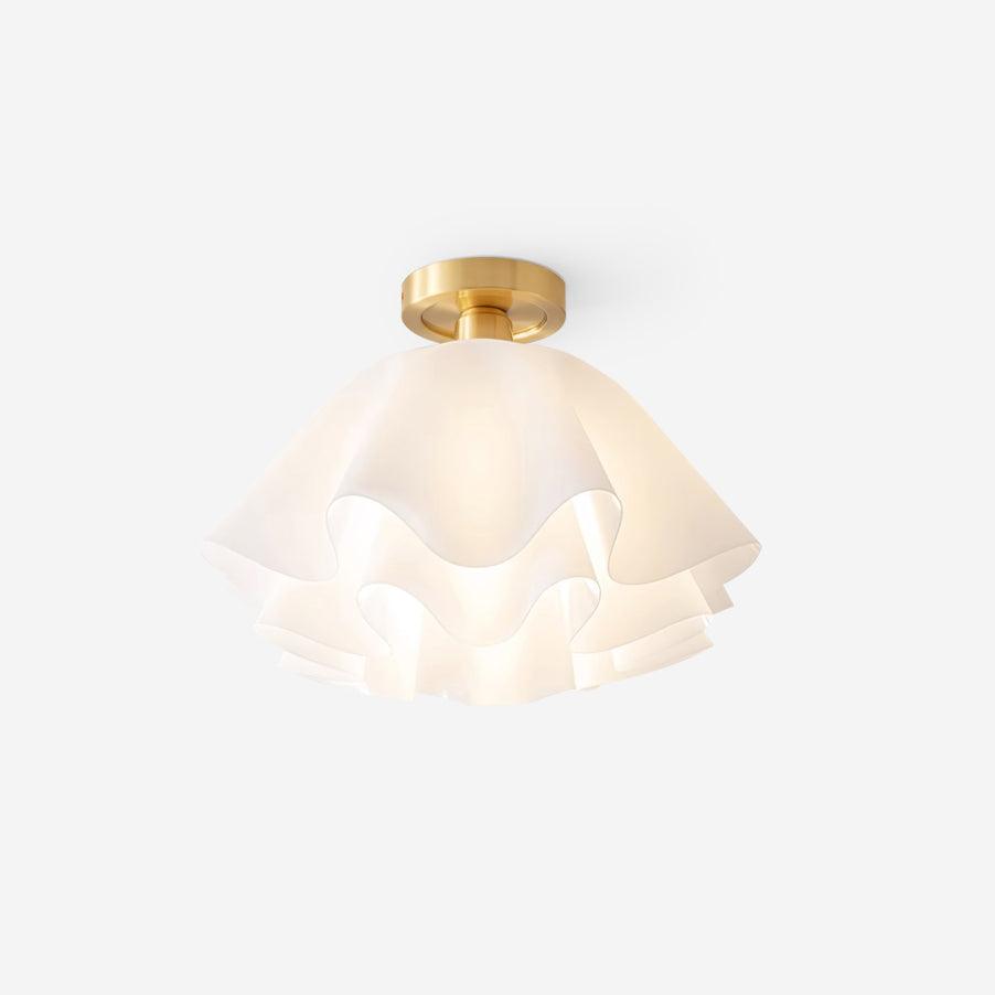 Wavy Flower Acrylic Flush Ceiling Light, 30 or 40 cm