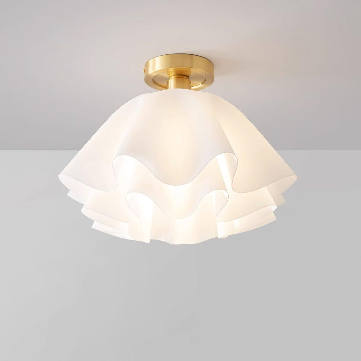 Wavy Flower Acrylic Flush Ceiling Light, 30 or 40 cm