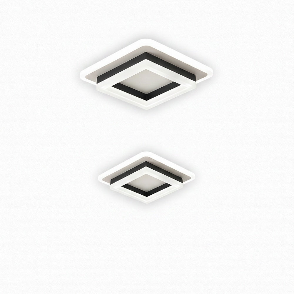 Square Two Tier LED Ceiling Light, 24W 1920 Lumen