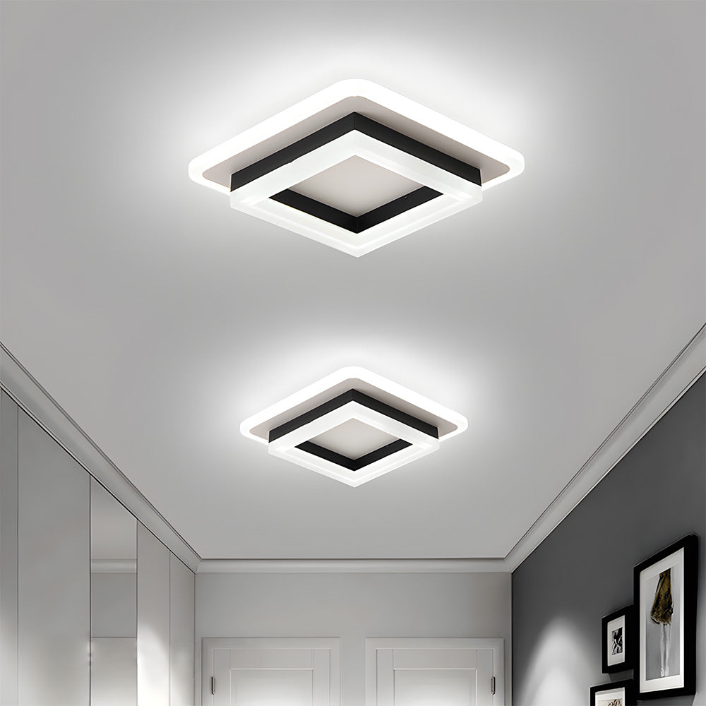 Square Two Tier LED Ceiling Light, 24W 1920 Lumen