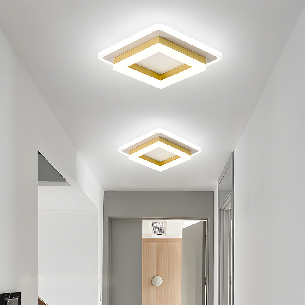 Square Two Tier LED Ceiling Light, 24W 1920 Lumen