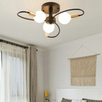 Flower Arm Ceiling Light in Metal, LED Bulbs Included