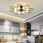 Flower Arm Ceiling Light in Metal, LED Bulbs Included