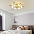 Flower Arm Ceiling Light in Metal, LED Bulbs Included