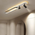 Modern LED Ring Ceiling Light with Rotating Spots, Dimmable